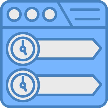 Tarayıcı. Web simgesi basit illüstrasyon