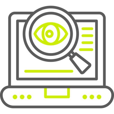 Büyüteçli göz. Web basit illüstrasyonu