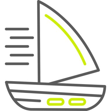 Tekne. Web simgesi basit illüstrasyon