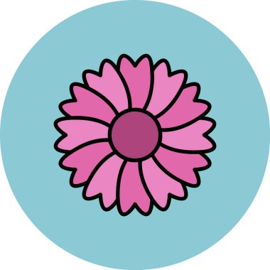 Çiçek. Web simgesi basit illüstrasyon