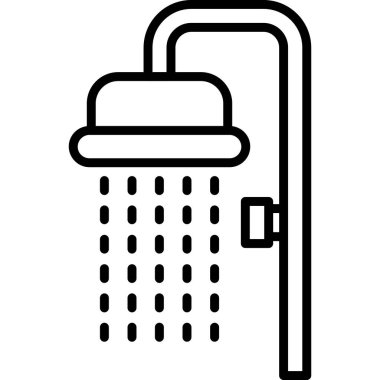 Duş. Web simgesi basit illüstrasyon