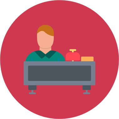 Kahve makinesi düz vektör simgesi