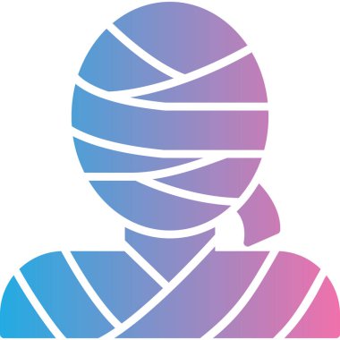 Mavi eşarplı bir kadının vektör çizimi