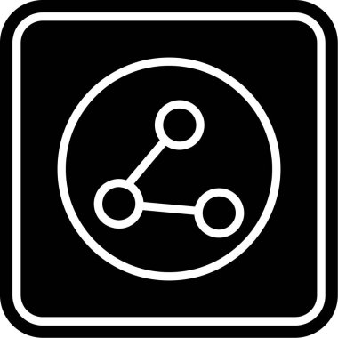 Tek bir paylaşım simgesinin vektör illüstrasyonu