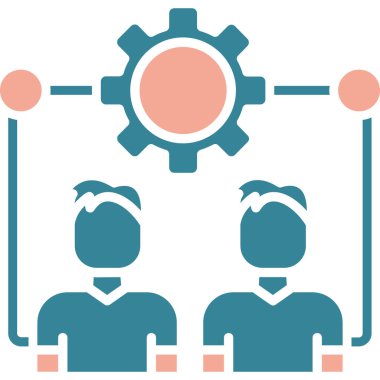 Takım. Web simgesi basit illüstrasyon