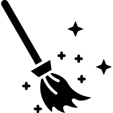 Süpürge simge vektör çizim