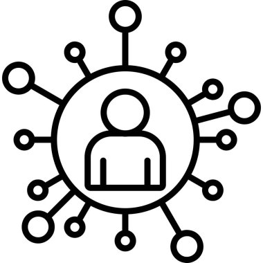 iş finans ağı simgesi ana hat biçiminde