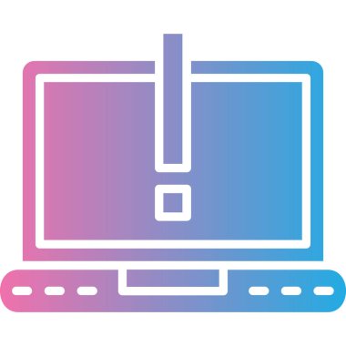 Dizüstü bilgisayar simgesi vektör çizimi