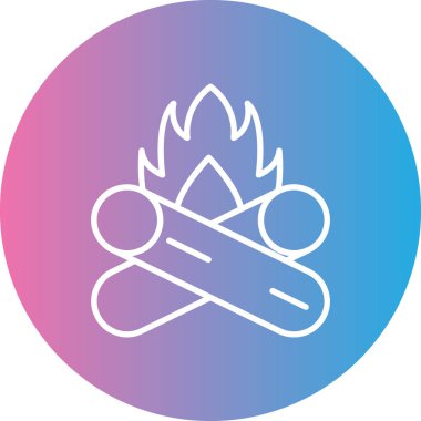 Şenlik ateşi. Web simgesi basit tasarım