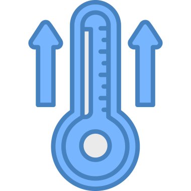 Termometre. Web simgesi basit illüstrasyon