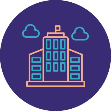 Modern yapı simgesinin vektör illüstrasyonu