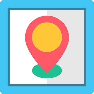 Harita iğnesi. konum simgesi. vektör illüstrasyonu