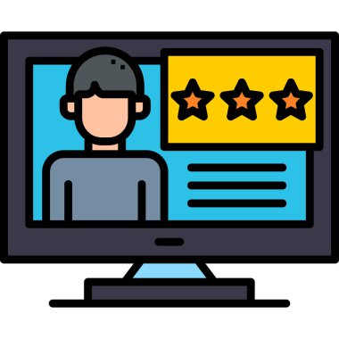 çevrimiçi derecelendirme rengi vektör illüstrasyonu