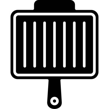 bbq ızgara simgesi, basit vektör illüstrasyonu