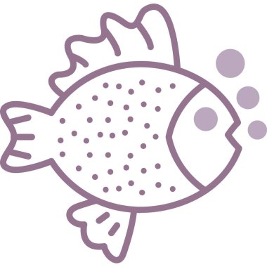 Balık. Web simgesi basit illüstrasyon