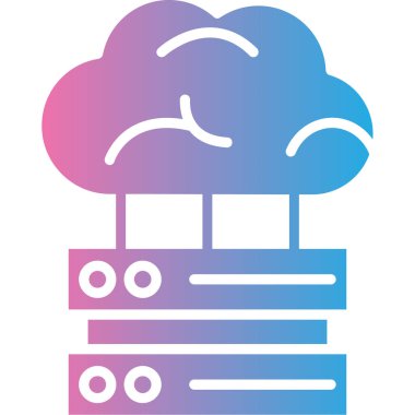 Bulut simgesi vektör illüstrasyonu