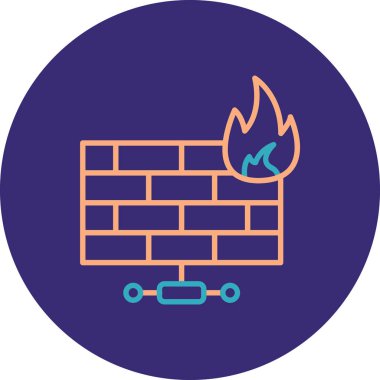 vector illustration of firewall icon