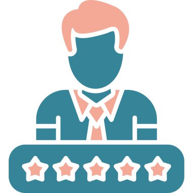 Reyting. Web simgesi basit illüstrasyon