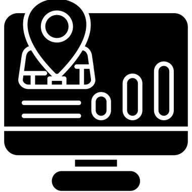 harita simgesi vektör illüstrasyonu