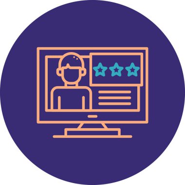 Müşteri değerlendirme simgesi. Basit resimleme