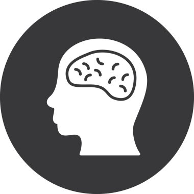 Beyin. Web simgesi basit tasarım