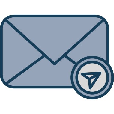 Zarf posta simge vektör illüstrasyon izole