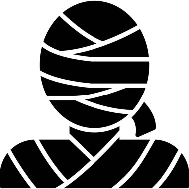 Eşarp simgesi olan kadın kafası, basit bir tarz.