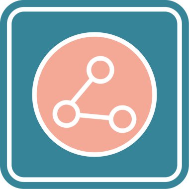 Simgeyi paylaş. Basit illüstrasyon