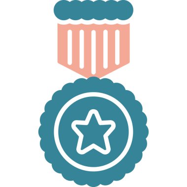 Madalya. Web simgesi vektör illüstrasyonu