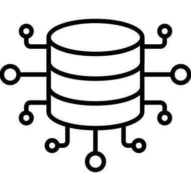 veritabanı sunucu simgesi ana hat biçiminde