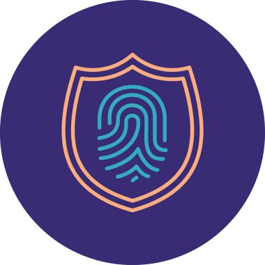 Kalkan simgesinin vektör illüstrasyonu