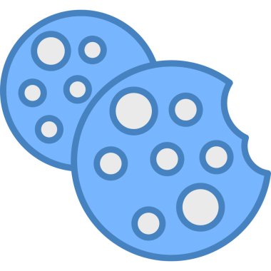 Mavi bir simgenin vektör illüstrasyonu