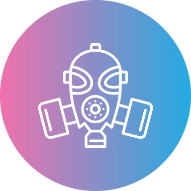 Gaz maskesi simgesi. vektör illüstrasyonu