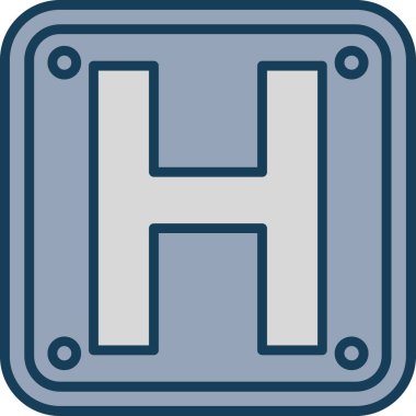 Hastane Simgesi Vektör İllüstrasyonu