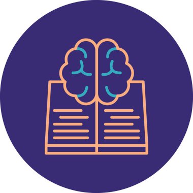 Beyin. Web simgesi basit illüstrasyon