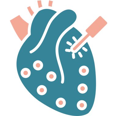 Bir insan kalbinin vektör çizimi