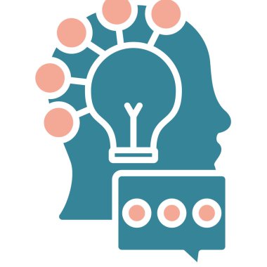 Bir fikrim var. Web simgesi basit illüstrasyon