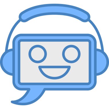 robot. Web simgesi basit illüstrasyon