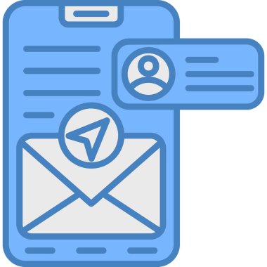 e-posta simgesi ile doldurulmuş - ana hatlar biçimi