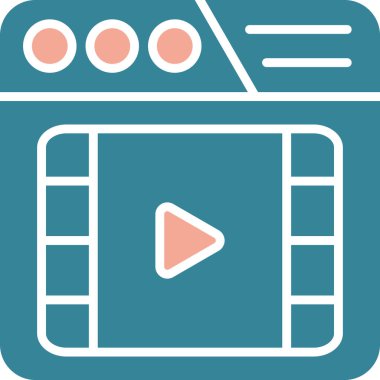 video simgesi vektör illüstrasyonu