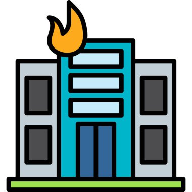 bina yangını simgesi