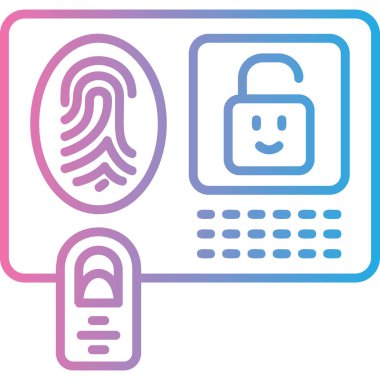 parmak izi tarama renk çizgisi simgesi