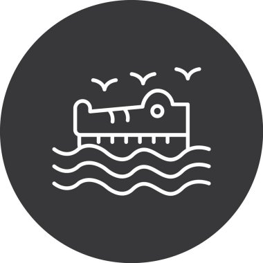 Balık simgesinin vektör illüstrasyonu