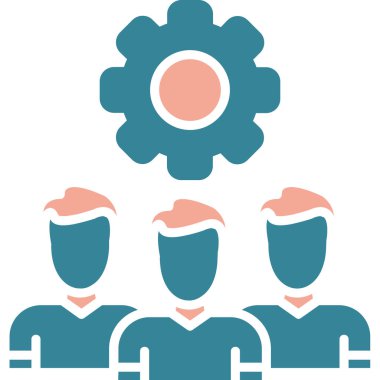 iş dünyası takım çalışması insanları simgesi - ana hatları biçiminde