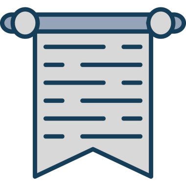 kağıt sayfa simgesi, basit vektör illüstrasyonu