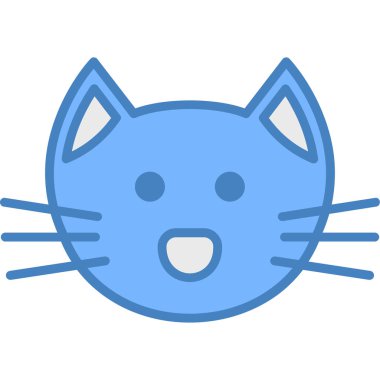 Kedi suratlı ikon. özet çizimi