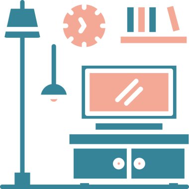 İç ofis simgesi vektör illüstrasyonu