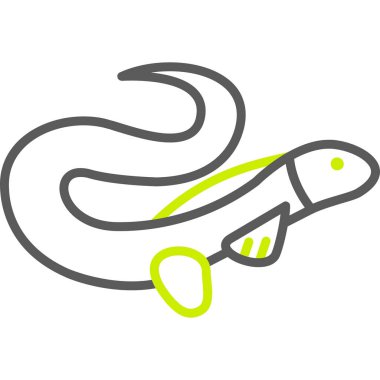 Balık vektör satırı simgesi