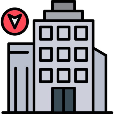 Şehir inşa simgesinin vektör illüstrasyonu