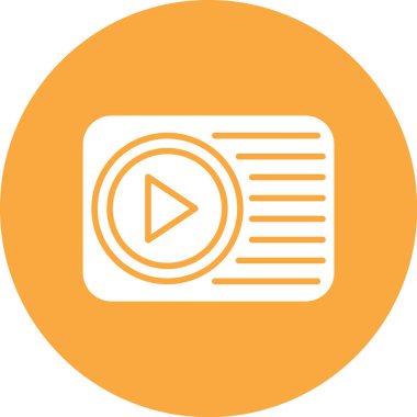 video. Web simgesi basit illüstrasyon